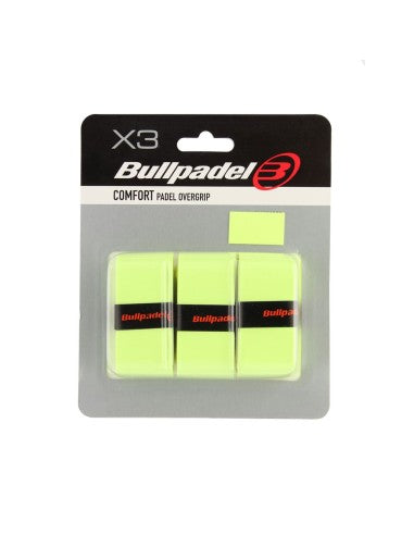 Bullpadel Overgrips – Pack 3 Comfort Yellow Fluoro
