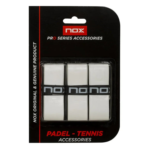 NOX Overgrips – Pro Smooth White (Pack of 3)