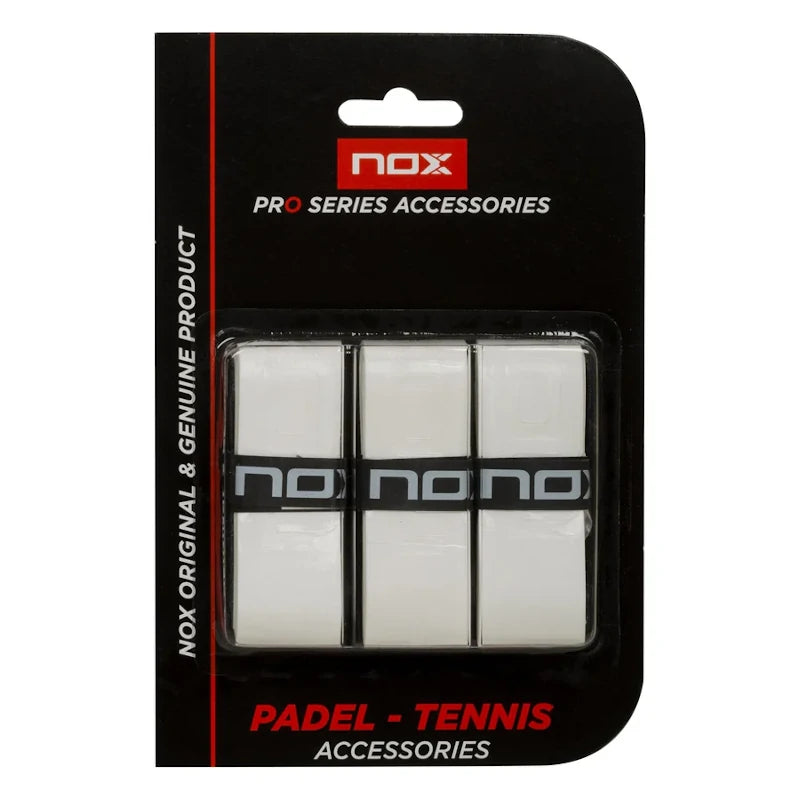 NOX Overgrips – Pro Smooth White (Pack of 3)