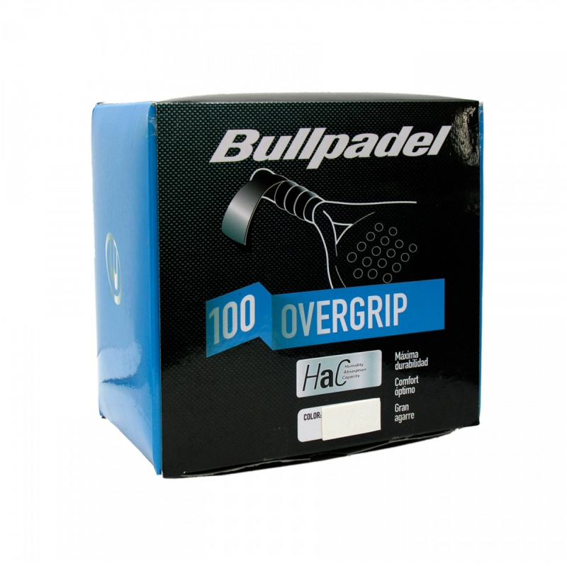 Bullpadel Overgrips – Hack White (Pack of 100)