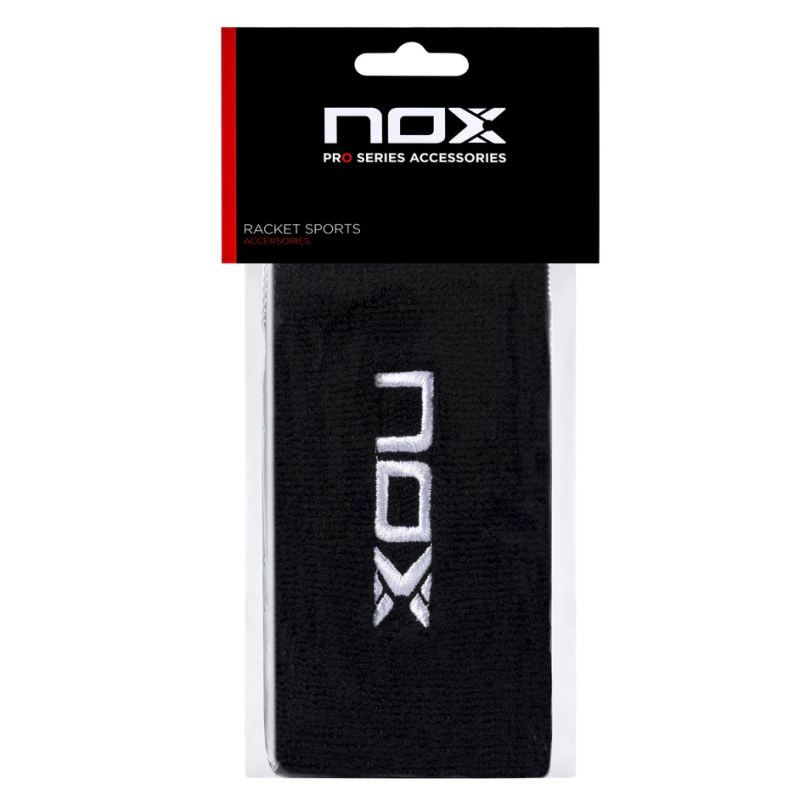 NOX Long Wristbands – Black with White logo